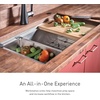 image:imageMoen GS161202R Luxe Chef Workstation System 33Inch Dual Mount Single Bowl Kitchen Sink Stainless SteelSingle Bowl