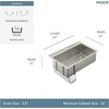 image:imageMoen GS161202R Luxe Chef Workstation System 33Inch Dual Mount Single Bowl Kitchen Sink Stainless SteelSingle Bowl
