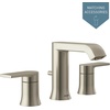 image:imageMoen Genta LX Brushed Nickel TwoHandle ThreeHole Widespread Modern Bathroom Sink Faucet with Drain Assembly Valve Required T6708BNBrushed Nickel