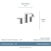 image:imageMoen Genta LX Brushed Nickel TwoHandle ThreeHole Widespread Modern Bathroom Sink Faucet with Drain Assembly Valve Required T6708BNBrushed Nickel