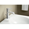 image:imageMoen Genta LX Matte Black OneHandle Modern Bathroom Sink Faucet with Optional Deckplate and LowArc Spout for Bath Countertop 6702BLChrome