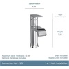 image:imageMoen Genta LX Matte Black OneHandle Modern Bathroom Sink Faucet with Optional Deckplate and LowArc Spout for Bath Countertop 6702BLMatte Black