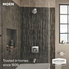 image:imageMoen Genta LX Matte Black Pressure Balancing Modern Shower Set with Showerhead Lever Handle and Tub Spout PosiTemp Valve Required T2473EPBLChrome