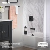image:imageMoen Genta LX Matte Black Pressure Balancing Modern Shower Set with Showerhead Lever Handle and Tub Spout PosiTemp Valve Required T2473EPBLMatte Black