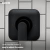 image:imageMoen Genta LX Matte Black Pressure Balancing Modern Shower Set with Showerhead Lever Handle and Tub Spout PosiTemp Valve Required T2473EPBLMatte Black