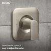 image:imageMoen Genta LX Pressure Balancing EcoPerformance Modern Shower Trim with Showerhead and Lever Handle PosiTemp Valve Required Matte Black T2472EPBLBrushed Nickel