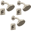 image:imageMoen Genta LX Pressure Balancing EcoPerformance Modern Shower Trim with Showerhead and Lever Handle PosiTemp Valve Required Matte Black T2472EPBLBrushed Nickel