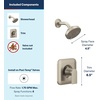 image:imageMoen Genta LX Pressure Balancing EcoPerformance Modern Shower Trim with Showerhead and Lever Handle PosiTemp Valve Required Matte Black T2472EPBLBrushed Nickel