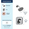image:imageMoen Genta LX Pressure Balancing EcoPerformance Modern Shower Trim with Showerhead and Lever Handle PosiTemp Valve Required Matte Black T2472EPBLChrome