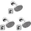 image:imageMoen Genta LX Pressure Balancing EcoPerformance Modern Shower Trim with Showerhead and Lever Handle PosiTemp Valve Required Matte Black T2472EPBLChrome