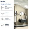 image:imageMoen Genta LX Pressure Balancing EcoPerformance Modern Shower Trim with Showerhead and Lever Handle PosiTemp Valve Required Matte Black T2472EPBLChrome
