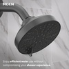image:imageMoen Genta LX Pressure Balancing EcoPerformance Modern Shower Trim with Showerhead and Lever Handle PosiTemp Valve Required Matte Black T2472EPBLMatte Black