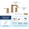 image:imageMoen Genta LX TwoHandle High Arc Widespread Bathroom Sink Faucet for 3Hole Setups Valve Included Brushed Nickel TV6708BNBronzed Gold