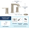 image:imageMoen Genta LX TwoHandle High Arc Widespread Bathroom Sink Faucet for 3Hole Setups Valve Included Brushed Nickel TV6708BNBrushed Nickel