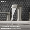 image:imageMoen Genta LX TwoHandle High Arc Widespread Bathroom Sink Faucet for 3Hole Setups Valve Included Brushed Nickel TV6708BNBrushed Nickel