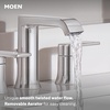 image:imageMoen Genta LX TwoHandle High Arc Widespread Bathroom Sink Faucet for 3Hole Setups Valve Included Brushed Nickel TV6708BNChrome