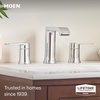image:imageMoen Genta LX TwoHandle High Arc Widespread Bathroom Sink Faucet for 3Hole Setups Valve Included Brushed Nickel TV6708BNChrome