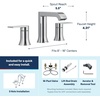 image:imageMoen Genta LX TwoHandle High Arc Widespread Bathroom Sink Faucet for 3Hole Setups Valve Included Brushed Nickel TV6708BNChrome