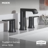 image:imageMoen Genta LX TwoHandle High Arc Widespread Bathroom Sink Faucet for 3Hole Setups Valve Included Brushed Nickel TV6708BNMatte Black