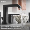 image:imageMoen Genta LX TwoHandle High Arc Widespread Bathroom Sink Faucet for 3Hole Setups Valve Included Brushed Nickel TV6708BNMatte Black