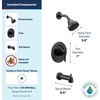 image:imageMoen Gibson Pressure Balancing EcoPerformance Showerhead Shower Handle and Tub Spout PosiTemp Valve Required Matte Black T2903EPBLMatte Black