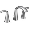 image:imageMoen Glyde Brushed Nickel TwoHandle 8Inch Widespread High Arc Modern Bathroom Sink Faucet Valve Required T6173BNChrome
