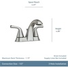 image:imageMoen Haber Spot Resist Brushed Nickel TwoHandle 4 Centerset Bathroom Faucet for 3Hole Sinks 84768SRNNo Size