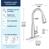 image:imageMoen Haelyn Matte Black Kitchen Faucet Featuring Pulldown Sprayer with Power Boost for a Faster Clean Modern Kitchen Faucet SingleHandle Easy Installation 87627BLSpot Resist Stainless