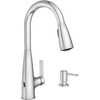 image:imageMoen Haelyn Matte Black Kitchen Faucet Featuring Pulldown Sprayer with Power Boost for a Faster Clean Modern Kitchen Faucet SingleHandle Easy Installation 87627BLChrome