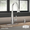 image:imageMoen Haelyn Matte Black Kitchen Faucet Featuring Pulldown Sprayer with Power Boost for a Faster Clean Modern Kitchen Faucet SingleHandle Easy Installation 87627BLSpot Resist Stainless