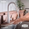 image:imageMoen Haelyn Matte Black Kitchen Faucet Featuring Pulldown Sprayer with Power Boost for a Faster Clean Modern Kitchen Faucet SingleHandle Easy Installation 87627BLSpot Resist Stainless
