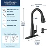 image:imageMoen Haelyn Matte Black Kitchen Faucet Featuring Pulldown Sprayer with Power Boost for a Faster Clean Modern Kitchen Faucet SingleHandle Easy Installation 87627BLMatte Black