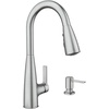 image:imageMoen Haelyn Matte Black Kitchen Faucet Featuring Pulldown Sprayer with Power Boost for a Faster Clean Modern Kitchen Faucet SingleHandle Easy Installation 87627BLSpot Resist Stainless