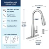 image:imageMoen Haelyn Matte Black Kitchen Faucet Featuring Pulldown Sprayer with Power Boost for a Faster Clean Modern Kitchen Faucet SingleHandle Easy Installation 87627BLSpot Resist Stainless