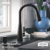 image:imageMoen Haelyn Matte Black Kitchen Faucet Featuring Pulldown Sprayer with Power Boost for a Faster Clean Modern Kitchen Faucet SingleHandle Easy Installation 87627BLMatte Black