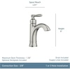 image:imageMoen Halle Spot Resist Brushed Nickel OneHandle Single Hole Bathroom Sink Faucet with Optional Deckplate 84970SRNSpot Resist Nickel