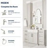 image:imageMoen Halle Spot Resist Brushed Nickel Shower Faucet Trim Set featuring Wide Showerhead and Lever Handle with PosiTemp Valve Included 82971SRN