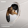 image:imageMoen Halle Spot Resist Brushed Nickel Shower Faucet Trim Set featuring Wide Showerhead and Lever Handle with PosiTemp Valve Included 82971SRN