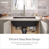 image:imageMoen Host White Granite 25Inch Wide x 95Inch Deep Dual Mount Single Bowl Kitchen or Bar Sink GGW3019BBlack