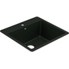 image:imageMoen Host White Granite 25Inch Wide x 95Inch Deep Dual Mount Single Bowl Kitchen or Bar Sink GGW3019BBlack