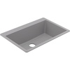 image:imageMoen Host White Granite 25Inch Wide x 95Inch Deep Dual Mount Single Bowl Kitchen or Bar Sink GGW3019BGray
