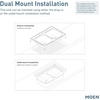 image:imageMoen Host White Granite 25Inch Wide x 95Inch Deep Dual Mount Single Bowl Kitchen or Bar Sink GGW3019BWhite