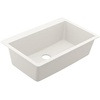 image:imageMoen Host White Granite 25Inch Wide x 95Inch Deep Dual Mount Single Bowl Kitchen or Bar Sink GGW3019BWhite