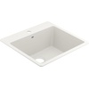 image:imageMoen Host White Granite 25Inch Wide x 95Inch Deep Dual Mount Single Bowl Kitchen or Bar Sink GGW3019BWhite