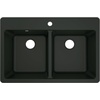 image:imageMoen Host White Granite 33Inch Wide x 95Inch Deep Dual Mount Double Bowl Kitchen Sink GGW3028BBlack