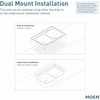 image:imageMoen Host White Granite 33Inch Wide x 95Inch Deep Dual Mount Double Bowl Kitchen Sink GGW3028BBlack