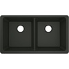 image:imageMoen Host White Granite 33Inch Wide x 95Inch Deep Undermount Double Bowl Kitchen Sink GGW4012BWhite