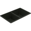 image:imageMoen Host White Granite 33Inch Wide x 95Inch Deep Undermount Double Bowl Kitchen Sink GGW4012BWhite