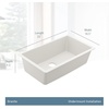 image:imageMoen Host White Granite 33Inch Wide x 95Inch Deep Undermount Single Bowl Kitchen Sink GGW4010BWhite