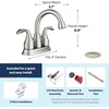 image:imageMoen Idora Chrome TwoHandle Centerset Bathroom Sink Faucet with Drain Assembly 84115Brushed Nickel
